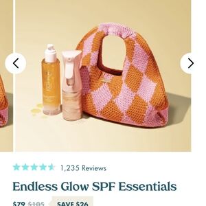 Pink & orange checkered bag